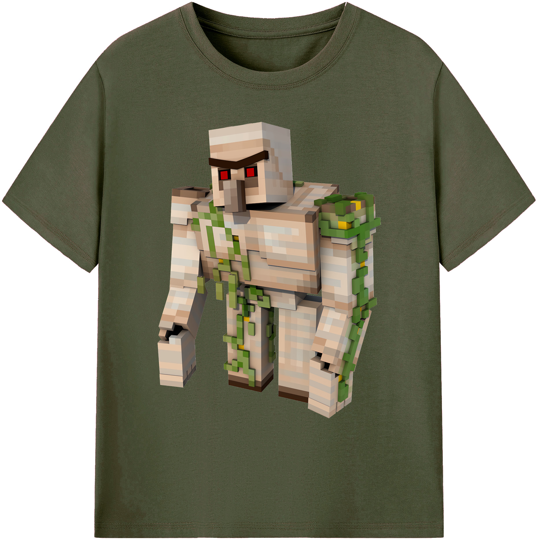 （画像用） マインクラフト ブロックの世界 Minecraft MC Block world 綿100％ メンズ半袖Tシャツ｜肌触りやわらか＆通気性